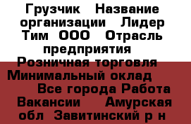 Грузчик › Название организации ­ Лидер Тим, ООО › Отрасль предприятия ­ Розничная торговля › Минимальный оклад ­ 12 000 - Все города Работа » Вакансии   . Амурская обл.,Завитинский р-н